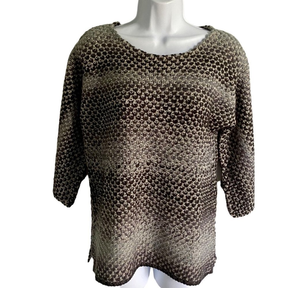 Simply Noelle Black Grey Sweater XS NEW with Tags